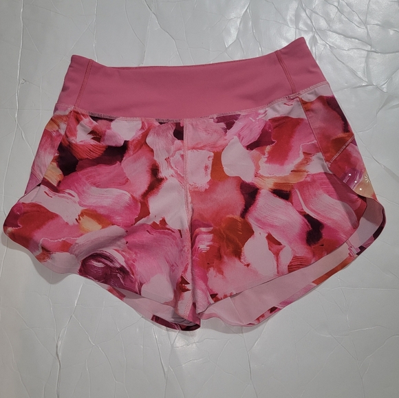 Athleta Printed Run With It Shorts Size S Pinks - Picture 1 of 10